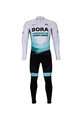 BONAVELO Cyklistický zimný dres a nohavice - BORA 2021 WINTER - zelená/čierna/biela