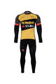 BONAVELO Cyklistický zimný dres a nohavice - JUMBO-VISMA 2021 WNT - žltá/čierna