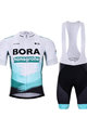 BONAVELO Cyklistický krátky dres a krátke nohavice - BORA 2021 - biela/zelená/čierna