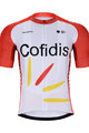 BONAVELO Cyklistický dres s krátkym rukávom - COFIDIS 2021 - biela/červená