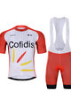 BONAVELO Cyklistický krátky dres a krátke nohavice - COFIDIS 2021 - čierna/biela/červená