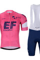 BONAVELO Cyklistický krátky dres a krátke nohavice - EDUCATION-NIPPO 2021 - ružová/modrá