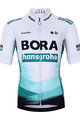 BONAVELO Cyklistický dres s krátkym rukávom - BORA 2021 KIDS - biela/zelená/čierna