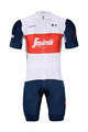 BONAVELO Cyklistický krátky dres a krátke nohavice - TREK 2021 - biela/modrá/červená