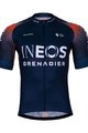 BONAVELO Cyklistický krátky dres a krátke nohavice - INEOS GRENADIERS '22 - modrá/červená