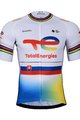BONAVELO Cyklistický dres s krátkym rukávom - TOTAL ENERGIES 2023 - žltá/modrá/červená/biela