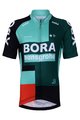BONAVELO Cyklistický krátky dres a krátke nohavice - BORA 2022 KIDS - zelená/biela/čierna