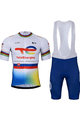 BONAVELO Cyklistický krátky dres a krátke nohavice - TOTAL ENERGIES 2023 - žltá/biela/modrá