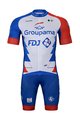 Bonavelo Cyklistický krátky dres a krátke nohavice - GROUPAMA FDJ 2022 - modrá/biela/červená