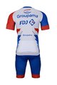 BONAVELO Cyklistický krátky dres a krátke nohavice - GROUPAMA FDJ 2022 - modrá/biela/červená