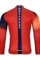 BONAVELO Cyklistický dres s dlhým rukávom zimný - INEOS 2023 WINTER - modrá/červená