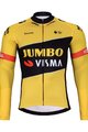 BONAVELO Cyklistický dres s dlhým rukávom zimný - JUMBO-VISMA 2023 WNT - žltá/čierna