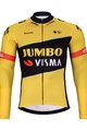 BONAVELO Cyklistický dres s dlhým rukávom zimný - JUMBO-VISMA 2025 WNT - žltá/čierna
