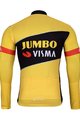 BONAVELO Cyklistický dres s dlhým rukávom zimný - JUMBO-VISMA 2023 WNT - žltá/čierna