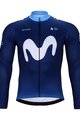 BONAVELO Cyklistický dres s dlhým rukávom zimný - MOVISTAR 2024 WINTER - biela/modrá