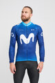 BONAVELO Cyklistický dres s dlhým rukávom zimný - MOVISTAR 2024 WINTER - biela/modrá