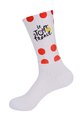 BONAVELO Cyklistické ponožky klasické - TOUR DE FRANCE 2025 - biela/červená