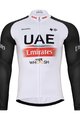 BONAVELO Cyklistický dres s dlhým rukávom zimný - UAE 2024 WINTER - biela/čierna/červená