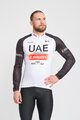BONAVELO Cyklistický dres s dlhým rukávom zimný - UAE 2024 WINTER - biela/čierna/červená