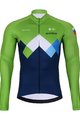 BONAVELO Cyklistický zimný dres a nohavice - SLOVENIA WINTER - zelená/modrá/čierna