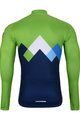 BONAVELO Cyklistický zimný dres a nohavice - SLOVENIA WINTER - zelená/modrá/čierna