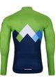 BONAVELO Cyklistický dres s dlhým rukávom zimný - SLOVENIA - modrá/zelená