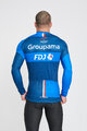 BONAVELO Cyklistický dres s dlhým rukávom zimný - FDJ 2023 - čierna/modrá