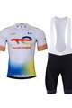 BONAVELO Cyklistický krátky dres a krátke nohavice - TOTAL ENERGIES 2023 - biela/modrá/čierna/žltá