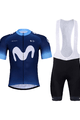 BONAVELO Cyklistický krátky dres a krátke nohavice - MOVISTAR 2024 - čierna/modrá