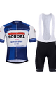 BONAVELO Cyklistický krátky dres a krátke nohavice - SOUDAL QUICK-STEP 24 - modrá/biela/čierna