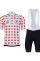 BONAVELO Cyklistický krátky dres a krátke nohavice - TOUR DE FRANCE 2024 - červená/biela/čierna