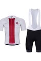 BONAVELO Cyklistický krátky dres a krátke nohavice - POLAND I. - biela/červená/čierna