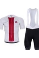 BONAVELO Cyklistický krátky dres a krátke nohavice - POLAND I. - biela/čierna/červená