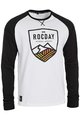 Rocday Cyklistické tričko s dlhým rukávom - CREST - biela/čierna