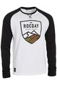 ROCDAY Cyklistické tričko s dlhým rukávom - CREST - biela/čierna