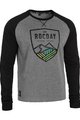 ROCDAY Cyklistické tričko s dlhým rukávom - CREST - čierna/šedá