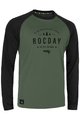 Rocday Cyklistický dres s dlhým rukávom letný - PATROL - čierna/zelená