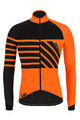 SANTINI Cyklistický dres s dlhým rukávom zimný - SVOLTA WINTER - čierna/oranžová