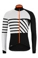 SANTINI Cyklistický dres s dlhým rukávom zimný - SVOLTA WINTER - biela/čierna