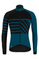 SANTINI Cyklistický dres s dlhým rukávom zimný - SVOLTA WINTER - čierna/modrá
