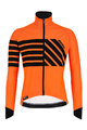 SANTINI Cyklistická zateplená bunda - SVOLTA - čierna/oranžová