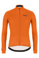 SANTINI Cyklistický dres s dlhým rukávom zimný - COLORE WINTER - oranžová