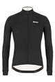 SANTINI Cyklistický dres s dlhým rukávom zimný - COLORE WINTER - čierna