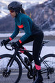SANTINI Cyklistické nohavice dlhé s trakmi - CORAL BENGAL LADY - čierna/ružová