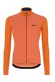 SANTINI Cyklistický dres s dlhým rukávom zimný - COLORE PURO WINTER - oranžová