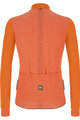 SANTINI Cyklistický zimný dres a nohavice - COLORE PURO+OMNIA - oranžová/čierna