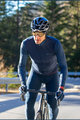 SANTINI Cyklistický dres s dlhým rukávom zimný - COLORE PURO WINTER - modrá