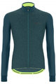SANTINI Cyklistický zimný dres a nohavice - COLORE PURO+OMNIA - čierna/zelená