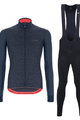 SANTINI Cyklistický zimný dres a nohavice - COLORE PURO WINTER - modrá/čierna