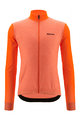 SANTINI Cyklistický dres s dlhým rukávom zimný - SANTINI COLORE PURO - oranžová